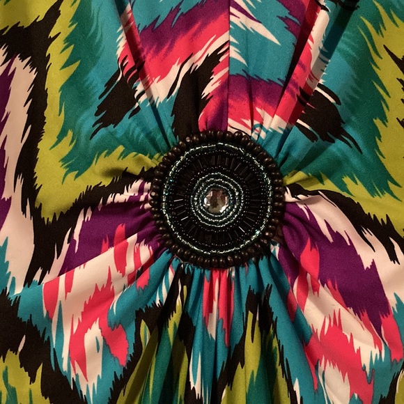 BUY THE DRESS GET THE JEWELRY FREE!! LENNIE for NINA LEONARD MIDI DRESS. SIZE S - Picture 3 of 6